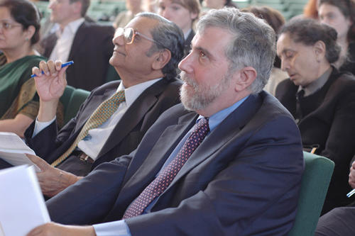 Der Princeton-Professor und Wirtschaftsnobelpreisträger Paul Krugman hielt die Laudatio