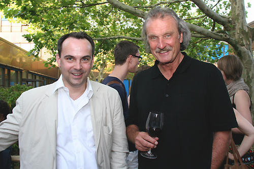 Christoph Ransmayr (rechts), Professor Oliver Lubrich (links)