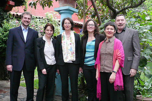in Mexiko (v.l.n.r.): Stefan Rinke, Marianne Braig, Ursula Lehmkuhl, Sophie Esch, Barbara Fritz, Dieter Ingenschay