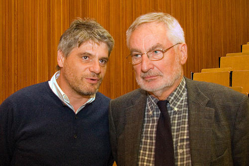 Dr. habil Raoul Schrott (links) und Prof. Dr. Ernst Pöppel (rechts)