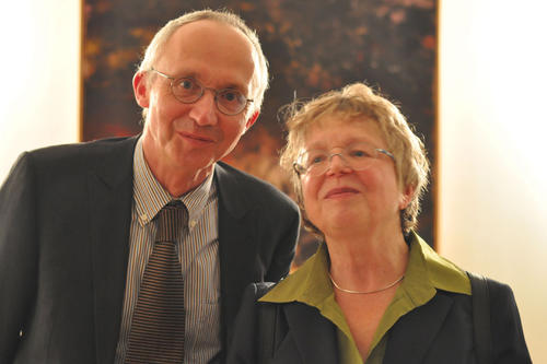 Rosemarie Tietze mit Laudator Prof. Dr. Georg Witte vom Peter-Szondi-Institut der Freien Universität Berlin.