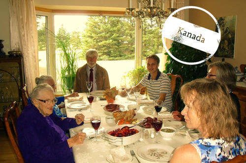 Thanksgiving im Hause seines Großvaters: Robert Brundage, dessen Vater aus Edmonton stammt, hat das traditionelle Fest im Kreise seiner Familie gefeiert.