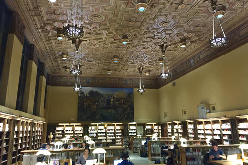 Louis Potthoffs Aufenthaltsstätte in dieser Woche: der Lesesaal der Charles Franklin Doe Memorial Library in Berkeley.