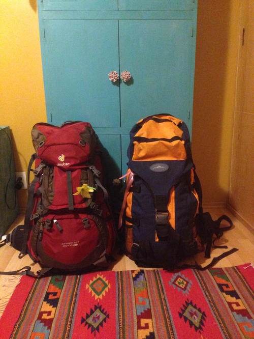 Packed backpacks: Before she starts working on her master's thesis, Estefanía González has gone traveling.