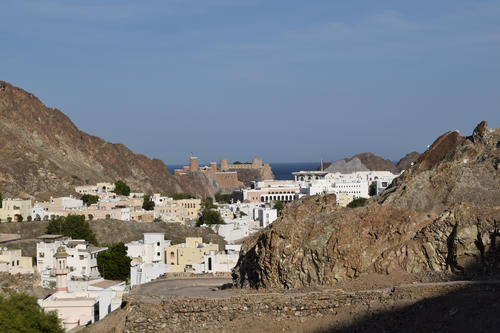The view of Old Muscat and the palace.