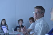 The influence of new media on the academic publication system was the subject of Niels Taubert’s workshop.