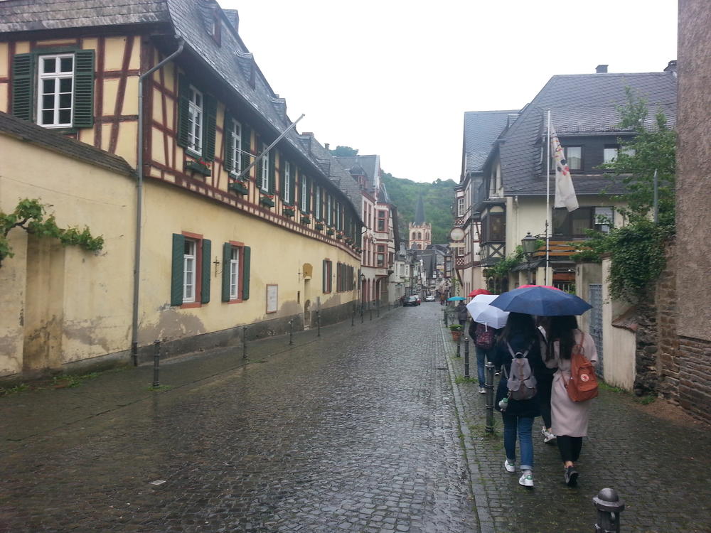 Entering the picturesque town of Bacharach.