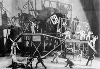 Szene aus „Der großmütige Hahnreih“, Moskau 1922