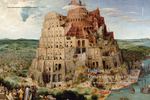 Turmbau zu Babel: Reproduktion eines Gemäldes von Pieter Bruegel d. Ä.