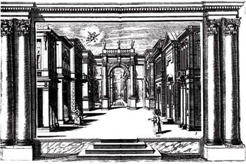 Das Barberini-Theater mit seinen rund 3.000 Plätzen verfügte über eine Bühnenmaschinerie, die es erlaubte, Bühnenfiguren, beispielsweise Engel, vom Himmel hereinschweben und andere Figuren im Bühnenboden verschwinden zu lassen.