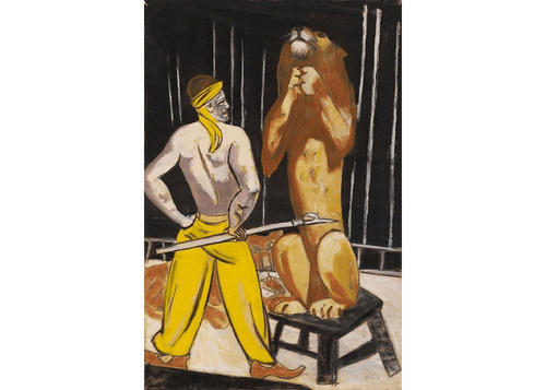 Zu Gurlitts Sammlung gehörte auch „Der Löwenbändiger“, eine Gouache-Arbeit von Max Beckmann aus dem Jahr 1930.