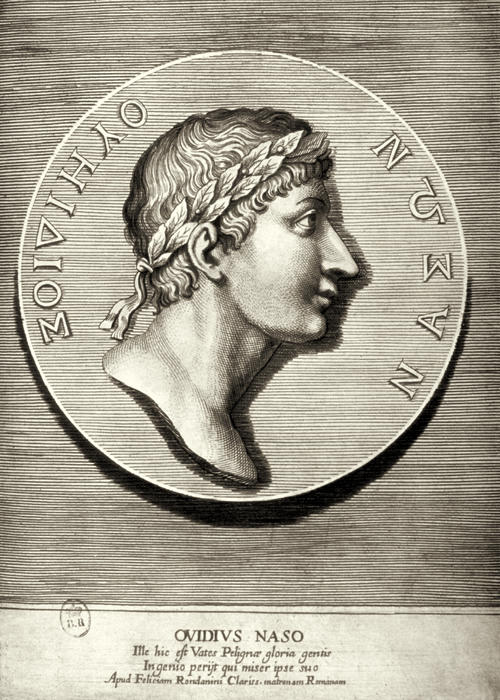 Ovid (43 B.C. – 17 A.D.), portrait from the 17th century