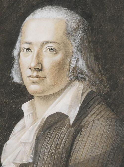 F. Hölderlin (1770-1843), Pastell von F.K. Hierner, 1792.