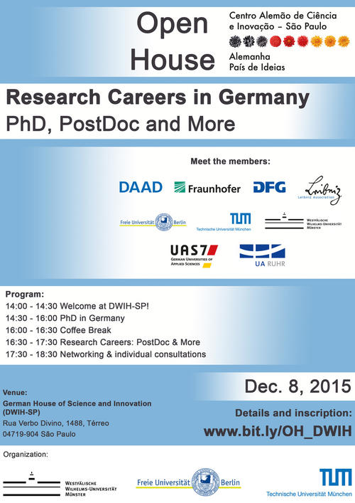 Open House at DWIH-SP: Research Careers in Germany