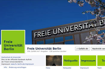 Der offizielle Facebook-Auftritt der Freien Universität
