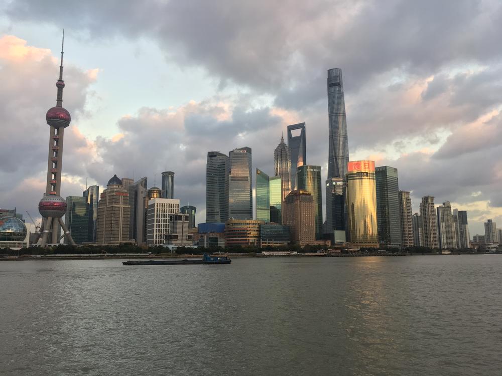 The skyline of Shanghai.