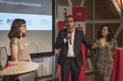 (v.l.n.r.) Vera Scholvin, Dr. Paras Mehta und Yamile Vargas von Sylby.