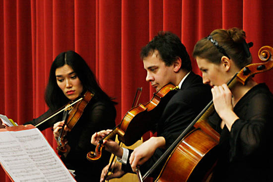 Das Streichquartett spielte Werke von Wolfgang Amadeus Mozart und Simon Laks