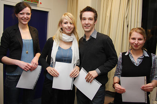 Team Happy Hangover; von links nach rechts: Luise Seyferth, Nadine Wieland, Konstantin Klewe, Andrea Althaus