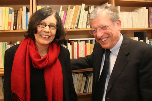 Dr. Sabine von Oppeln, Studiendekanin am Otto-Suhr-Institut für Politikwissenschaft der Freien Universität, und Francis Vérillaud, Vizedirektor Sciences Po, koordinieren den deutsch-französischen Master-Studiengang
