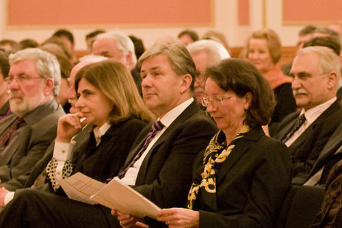 v.l.n.r.: Hermann Wallmann, Sibylle Lewitscharoff, Klaus Wowereit, Prof. Ursula Lehmkuhl