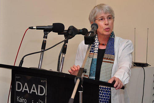 Prof. Dr. Gudrun Krämer, Direktorin der "Berlin Graduate School Muslim Cultures and Societies", hielt die Keynote speech.
