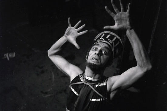 Gerry Cobert (High Priest) in Jean-Paul Sartres <i>Flies</i>, President Theatre, 1947