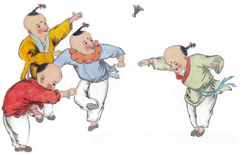 Reaktionsspiel mit Tradition: Fußfederball, in China bekannt seit 200 v. Chr.