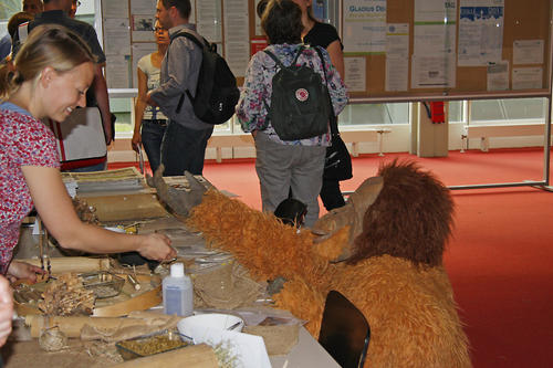 Haben Affen Gefühle? Am Stand des Exzellenzclusters Languages of Emotion der Freien Universität konnten Kinder und Erwachsene etwas zum neuesten Stand der Forschung erfahren.