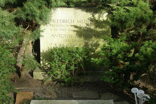 Das Ehrengrab Friedrich Meineckes auf dem Dahlemer Friedhof.