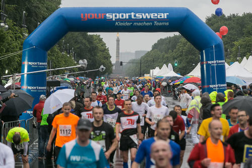 Der Zieleinlauf war zwischen Siegessäule und Brandenburger Tor.