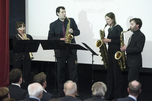 Das Saxophon-Quartett sonic.art sorgte bei den Feierlichkeiten für die musikalische Unterhaltung.