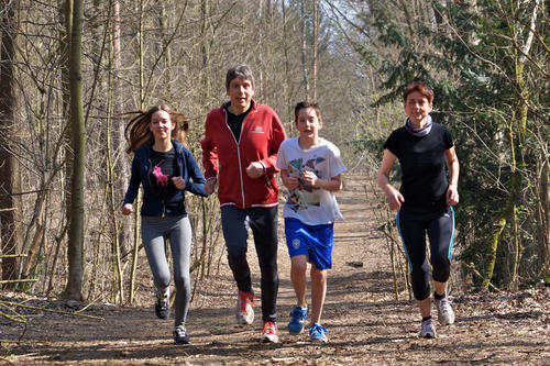 Festes Familienritual: Samstag- und sonntagmorgens geht die Zehlendorfer Familie Kunschke im Wald joggen.