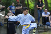 Chinesische Kampfkunst in Dahlem: Schüler des Shaolin-Tempels Deutschland zeigen ihre Kampfkunst am Konfuzius-Institut an der Freien Universität.