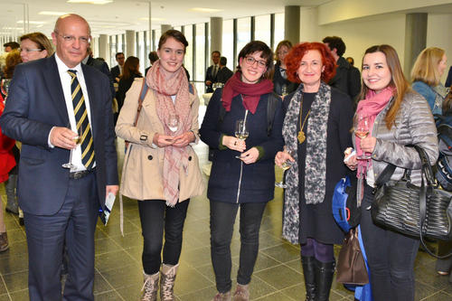Portugals Außenminister Augusto Santos Silva freute sich über den Austausch mit Studierenden der Freien Universität Berlin.