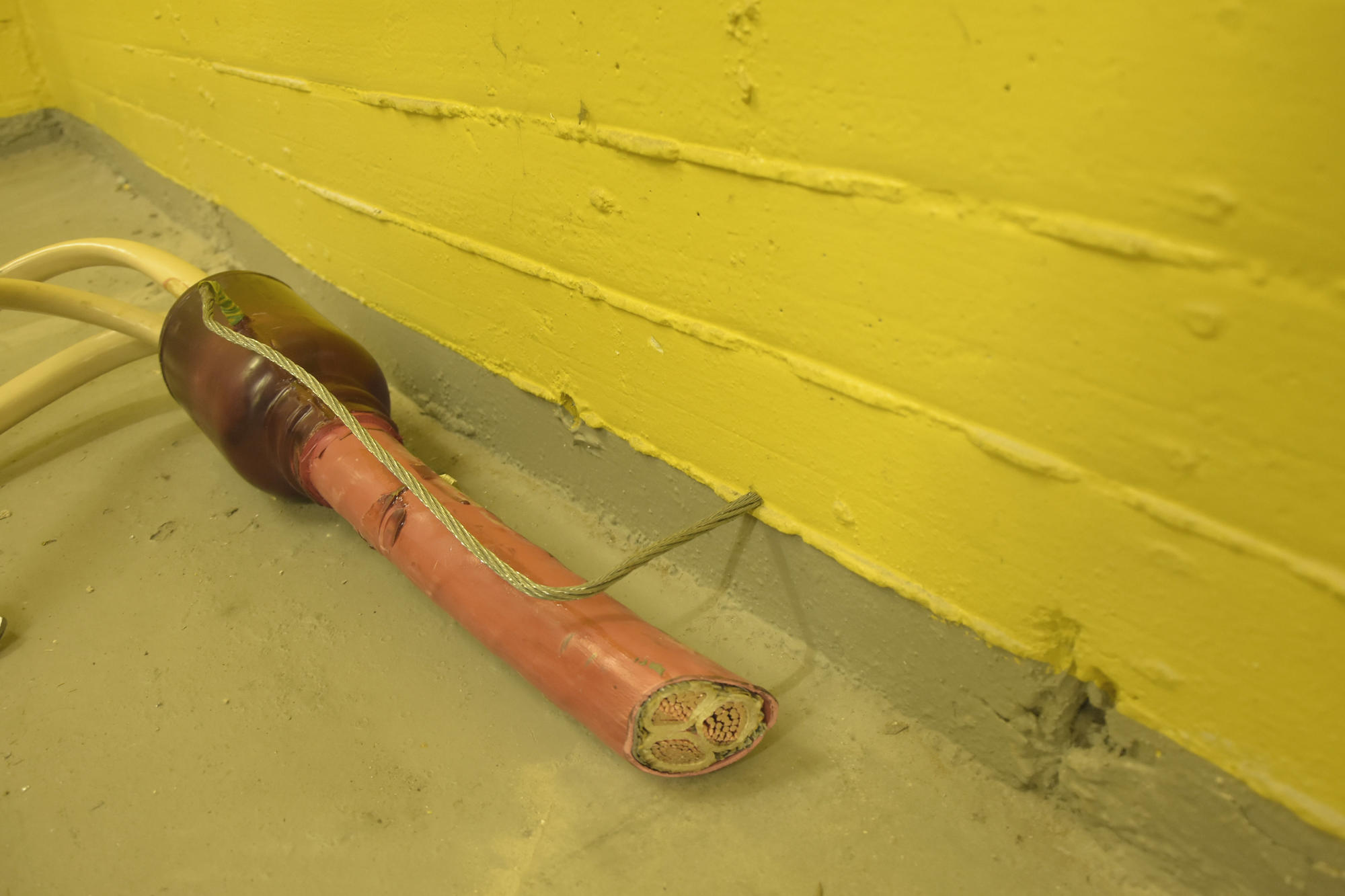 Hat ausgedient: Teil eines ehemaligen Einspeisekabels 6 kV.
