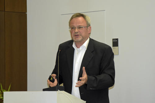 Der Linguist Jürgen Handke von der Philipps-Universität Marburg sprach über moderne Formen der universitären Lehre.