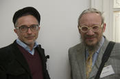 Dr. Reuven Kiperwasser (l.) ist Alexander-von-Humboldt-Stipendiat am Institut für Judaistik der Freien Universität, Daniel Boyarin (r.) Professor für Judaistik in Berkeley und derzeit Avh-Stipendiat am Seminar für Katholische Theologie.