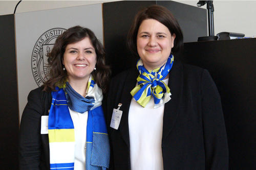Gemeinsam für das Miteinander: Lilith Wanner-Mack aus der Stabsstelle Personalentwicklung (PE)  (links) und Melanie Utecht von der Geschäftsstelle für Betriebliches Gesundheitsmanagement (BGM)