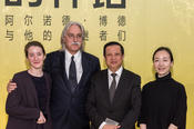 Das Kuratorenteam: Mona Stehle, Professor Klaus Siebenhaar, Professor Yu Ding und Wang Wenting.
