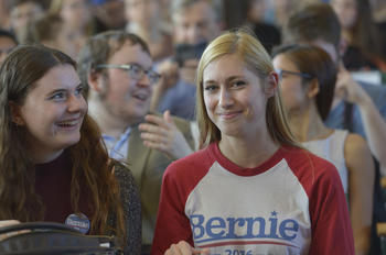 Many of those present were thrilled to have gotten a seat in the main auditorium after all. 