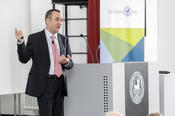 Professor Liviu Matei, Kanzler und Prorektor der Central European University in Budapest (CEU), hielt einen Vortrag über „University and Public Policy: Truth and Freedom“.