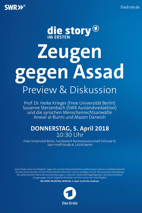 Bevor der Film in der ARD läuft, wird er an der Freien Universität gezeigt: am 5. April um 10.30 Uhr am Fachbereich Rechtswissenschaft.