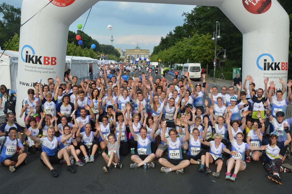 Einige der insgesamt 350 Teilnehmerinnen und Teilnehmer der Freien Universität beim Firmenlauf 2018.