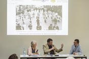 Table Ronde: Marie-Claire Hoock-Demarle, emeritierte Germanistikprofessorin der Pariser Universität Paris VII Diderot, und der Historiker von der Freien Universität, Professor Paul Nolte (r.) im Gespräch, moderiert von Felix Kellerhoff.