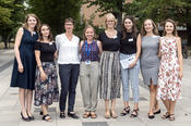 Mitarbeiterinnen des Fubis-Teams (v.l.n.r.): Dorothee Mackowiak, Ornella Maggi, Sophia Krause, Anna Heptner, Pia Viebrock, Valerie Heidel, Kyra Gawlista und Juna Kühn.