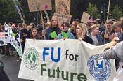 Auch Studierende der Freien Universität Berlin haben sich am 20. September an der Demonstration unter dem Motto #AllefürsKlima beteiligt.