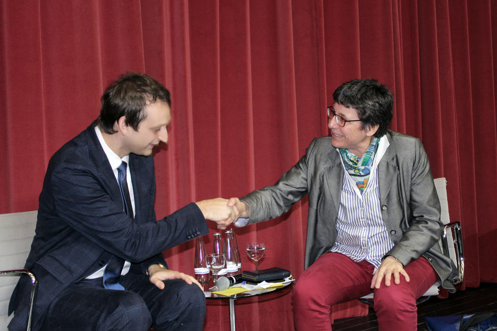 Jacob Schrot von der Initiative junger Atlantiker und Associate Fellow der Deutschen Gesellschaft für Auswärtige Politik betonte die weiterhin große Bedeutung der USA für europäische Außenpolitik.