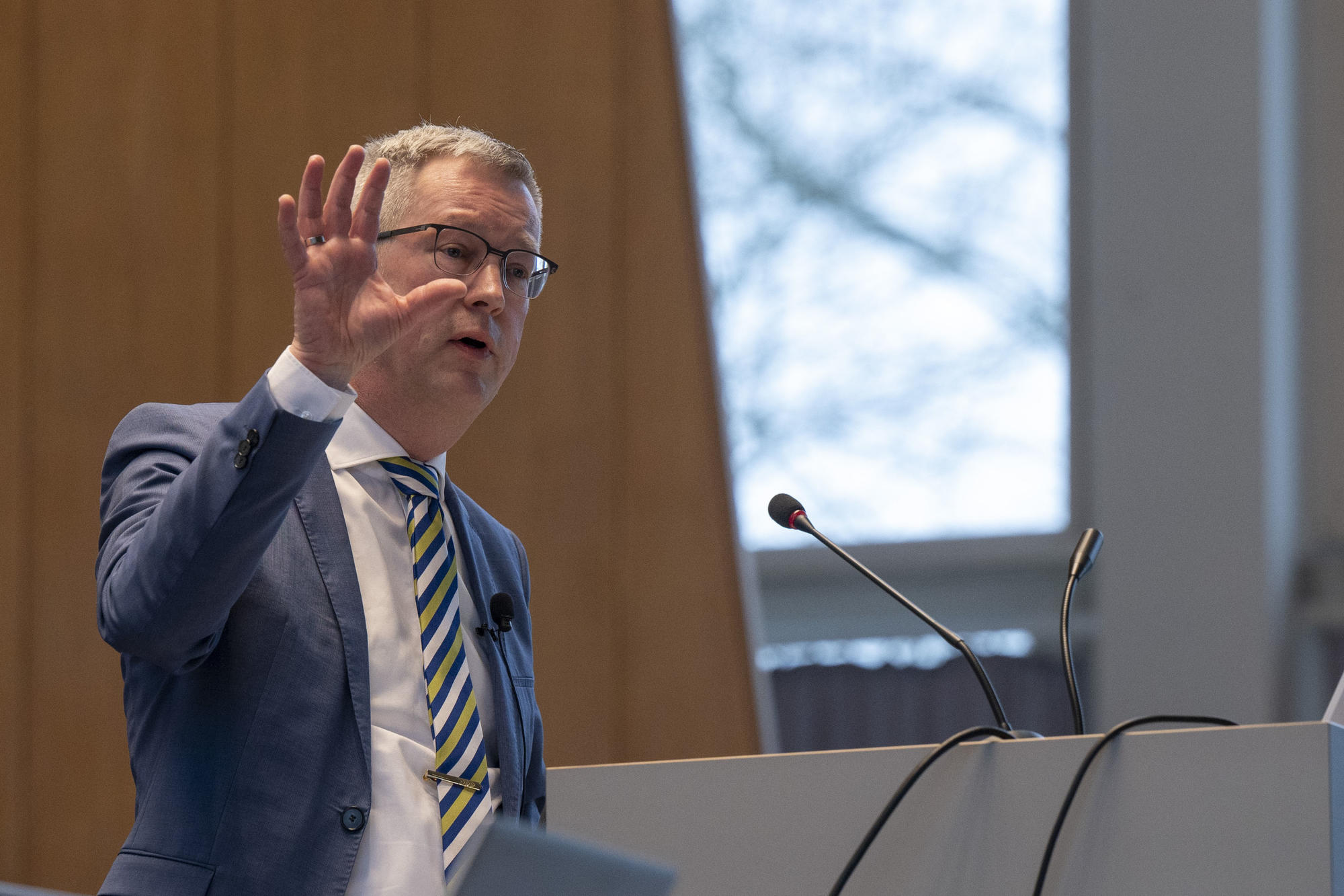 Bei seiner Vorstellung blickte Professor Günter M. Ziegler auf seine erste Amtszeit zurück. Vier weitere Jahre hatte er dabei im Blick.