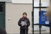 Sarah Vera John studiert Politikwissenschaft an der Freien Universität. Sie erinnerte an einen Täter: Hermann Muckermann, Theologe, Eugeniker und von 1927 bis 1933 Abteilungsleilter am KWI-A.